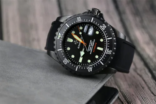 Vista 6 de ENRIVA - Reloj automático de buceo profesional para hombre para buceo con bisel de cerámica con viento automático para hombre