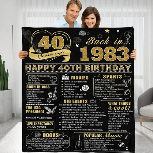 Vista 23 de Back in 1933 - Manta de cumpleaños personalizada para abuela, abuelo, ideas de regalos de cumpleaños para esposa, marido, mamá, papá, amigos, manta