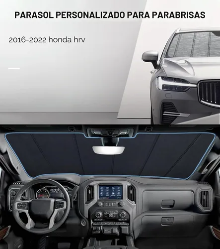 Vista 2 de Pigenius Parasol para parabrisas Honda HR-V 2016-2022, acabado plateado metálico