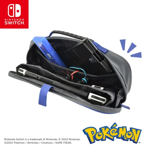 Vista 4 de Nintendo Switch Cargo Pouch Compact (Pikachu, Gengar, & Mimikyu) - Split Pad Compact Compatible Travel Case - Officially Licensed by Nintendo &