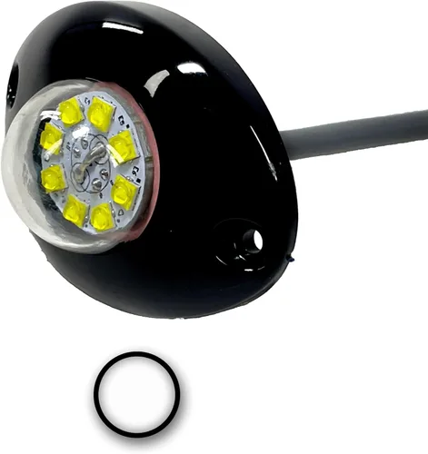 Vista 10 de Kit estroboscópico LED de perfil bajo de alta intensidad de 24 W, luz de advertencia de emergencia para camiones y automóviles, universal, 1 paquete