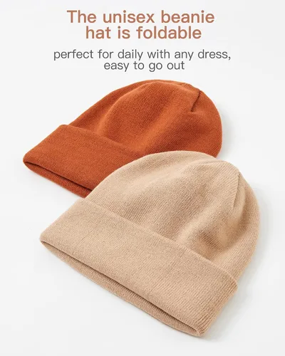 Vista 5 de Hreibewie - Gorro para mujer, unisex, cálido, cálido, para invierno, informal, suave, gorra de calavera