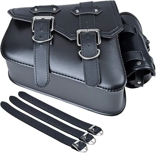 Vista 7 de Bolsa de equipaje para asiento monoplaza + correas de montaje para Harley Sportster XL883 XL1200