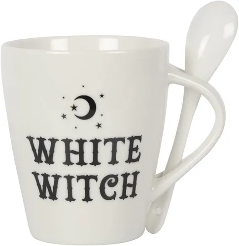 Vista 14 de Ebros Gift Wicca Gothic Alchemy Witchcraft Divinity - Juego de taza y cuchara de porcelana con mango integrado de soporte de cuchara de 9 onzas