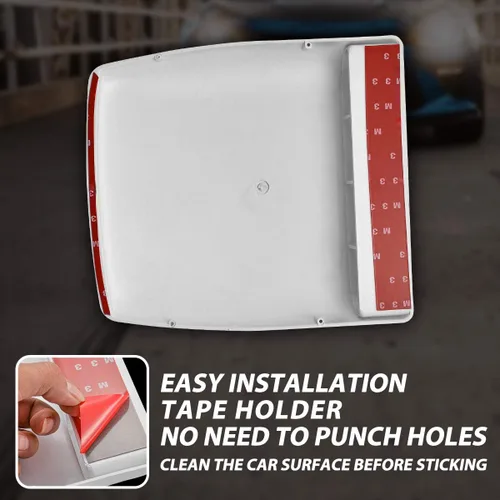 Vista 6 de KaTur Universal Coche Decorativo Flujo De Aire De La Capilla De Admisión Cucharada Ventilación Turbo Capó Gris
