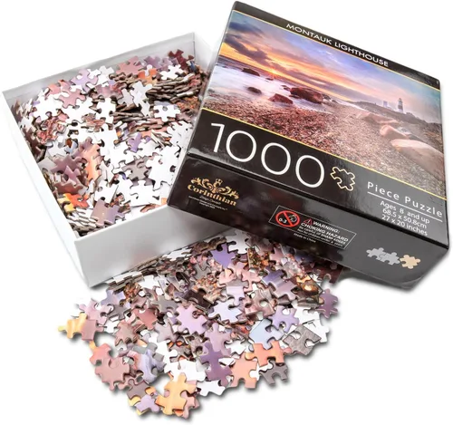 Vista 3 de Montauk - Rompecabezas de 1000 piezas para adultos, parques nacionales escénicos, paisaje oceánico, playa, un juego educativo y divertido