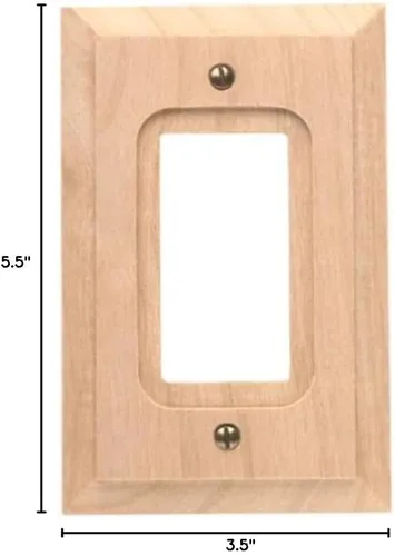 Vista 5 de Amerelle Baker Single Rocker Placa de pared de madera sin terminar