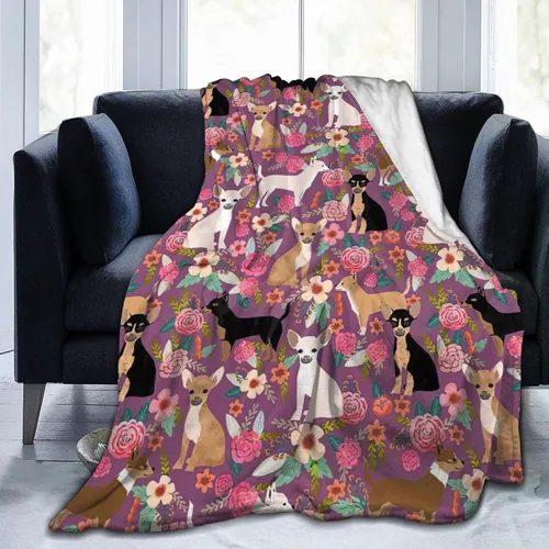 Vista 8 de HAZIMCS Manta de franela de felpa de vellón, bonito diseño de animales perezosos de granja y cachorros Rottweiler para sillón reclinable