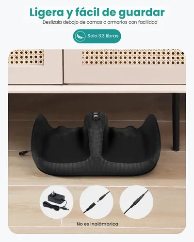 Vista 8 de Nekteck Masajeador de pies con calor y rodillo para pies, masajeador Shiatsu de pantorrilla y pierna para circulación y alivio del dolor