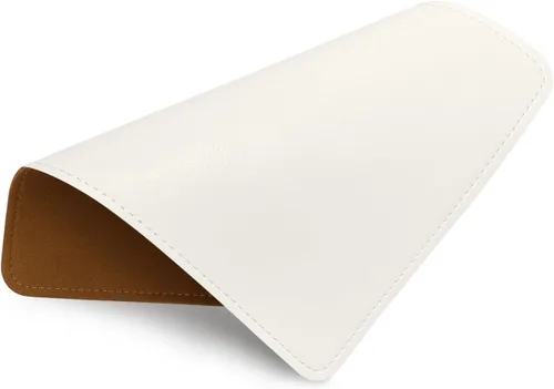 Vista 15 de Alfombrilla para mouse, alfombrilla de mouse de poliuretano, alfombrilla de mouse de cuero con borde cosido base de microfibra con antideslizante