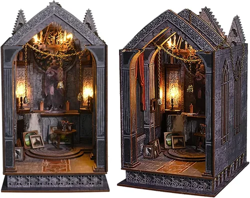 Vista 15 de Flever Kit de casa de muñecas en miniatura para bricolaje, habitación creativa con muebles para un regalo romántico de San Valentín