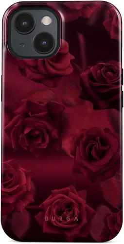 Vista 59 de BURGA-Funda p/teléfono compatible c/iPhone 14 Plus, carcasa rígida híbrida de 2 capas + Funda protectora de silicona, almendras latte a lunares
