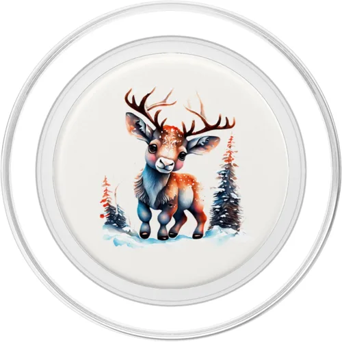 Vista 2 de PopSockets MagSafe PopGrip estéticos de Navidad con diseño de reno para iPhone