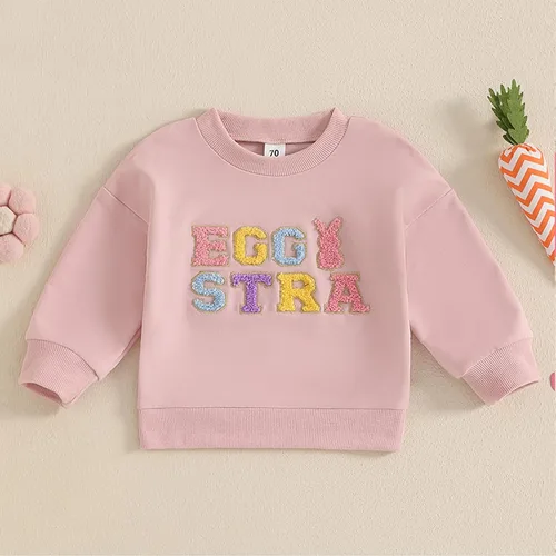 Vista 123 de Traje de San Valentín para bebé, niña, niño, traje de San Valentín, sudadera de manga larga con estampado de corazón