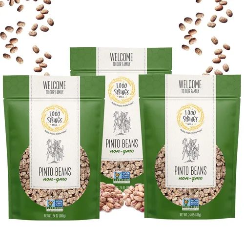 Vista 5 de 1000 SPRINGS MILL - Frijoles pintos sin OMG Se utilizan para sopas, guisos, salsas, chile, burritos, frijoles refritos y más Frijoles pintos