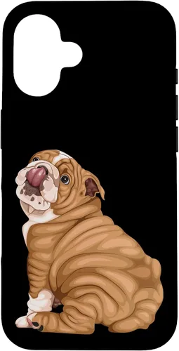 Vista 32 de Funny Puppy Art Illustration English Bulldog Owner Case para iPhone 17