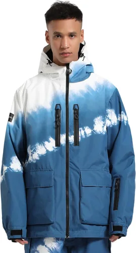 Vista 11 de GSOU SNOW Mens Baggy Snowboard Jacket Snow Ski jacket Waterproof Beige