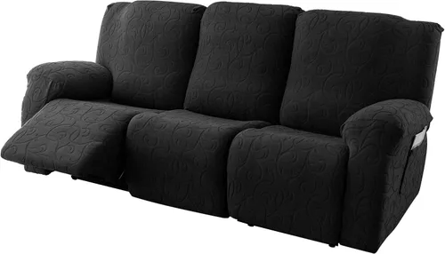 Vista 22 de Funda para Sillón Reclinable de 4 Piezas Elástica, Funda Deslizable de Sofá, Cubierta de Sofá para Sofá Reclinable de 1 Asiento, Protector