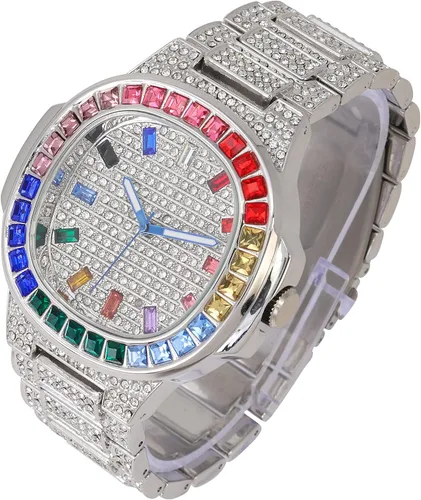 Vista 2 de Bling-ed Out 8475Color - Reloj de metal para hombre