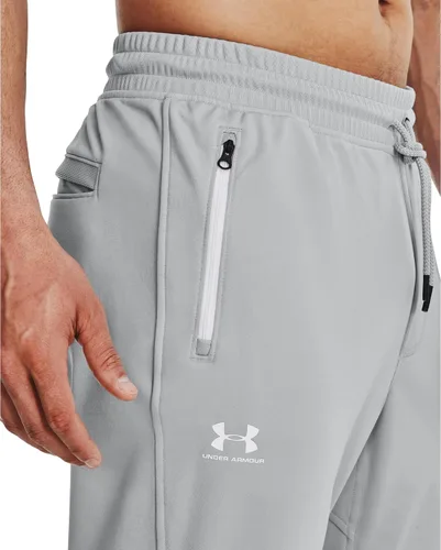Vista 5 de Under Armour Sportstyle - Pantalones deportivos de tricot para hombre (011) Mod Gris/ Blanco
