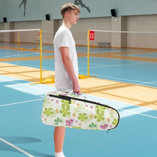 Vista 8 de Sporting Goods Tennis Bag Waterproof St Green Boho Butterfly Sport Pickleball Badminton Bag for Women, Men, Teenagers bolso para raqueta