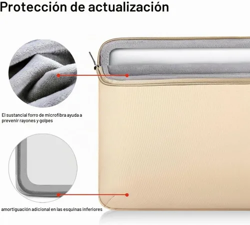Vista 3 de Voova Funda para laptop de 13 pulgadas con asa, protección de 360°, impermeable, delgada, compatible con MacBook Air 13 M1/M2/M3/M4 2020-2024