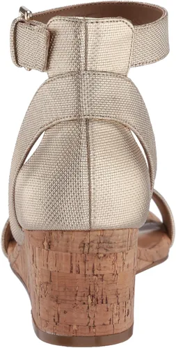 Vista 3 de Aerosoles Sandalia de cuña para mujer, dorado metálico, 9