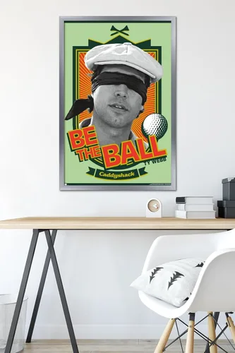 Vista 17 de Trends International Caddyshack - Póster de pared Be the Ball, 14.725 x 22.375 pulgadas, versión enmarcada de madera de granero