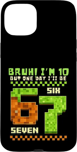 Vista 9 de Bruh I'm 10 But One-Day I'll Be 67 Retro 10th Birthday Kids Case for iPhone 17