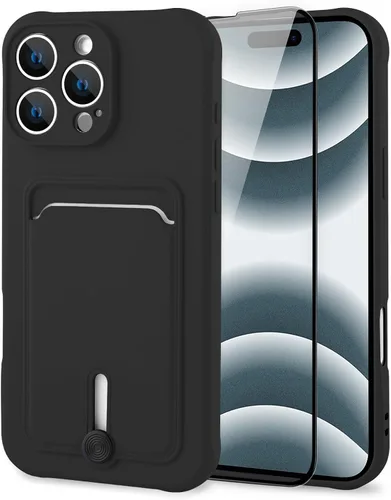 Vista 42 de MZELQ Cartera de TPU Compatible con Funda iPhone 12, Portarjetas Protección de Cámara Cubierta + Protector de Pantalla, Ranura Empujable para Niñas