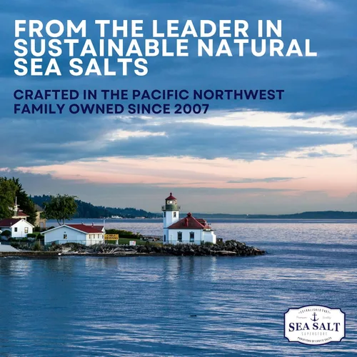 Vista 8 de Sea Salt Superstore Flaky Sea Salt Flakes, Baja Fleur de Sel, bolsa de 7 onzas Cosechados a mano, copos ligeros y aireados de aguas cristalinas