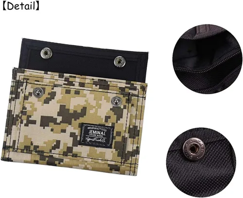 Vista 4 de JEMINAL Carteras de los hombres impreso camuflaje bilingüe adolescentes niños para niños