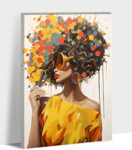 Vista 110 de Arte de pared afroamericano, decoración de rey y reina bailarín negro para sala de estar, arte de pareja de amor negro para dormitorio, lienzo