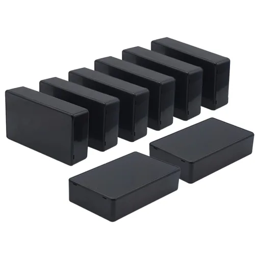 Vista 26 de Zulkit 12 cajas de proyecto de plástico ABS para proyectos eléctricos, caja de conexiones de energía, color negro, 1.97 x 1.10 x 0.59 pulgadas 12