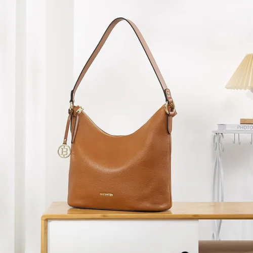 Vista 2 de BOSTANTEN Bolso de cuero para mujer, diseño de bolsos de hombro, Hobo