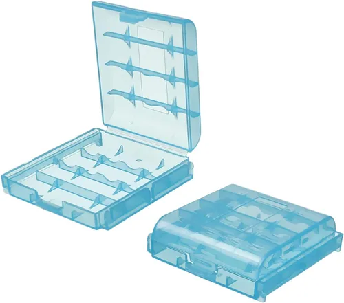 Vista 13 de Fielect Caja del sostenedor del caso del almacenamiento de la batería AA/AAA, color azul, 1pcs