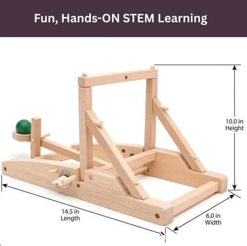 Vista 4 de Pathfinders catapulta medieval kit de madera.