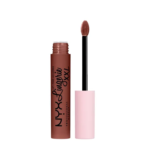 Vista 29 de Nyx - Maquillaje profesional; labial líquido de la línea Lingerie XXL, mate, Undress'd (Color rosa en tono desnudo)