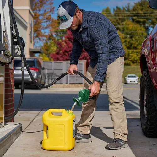 Vista 9 de Scepter FSCD552 - Recipiente de combustible con boquilla SmartControl a prueba de derrames, bidón amarillo para diésel, 5 galones (4 unidades)
