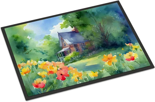 Vista 11 de Caroline's Treasures DAC1621MAT - Felpudo con diseño de camelia en acuarela de 18 x 27 pulgadas, tapete para puerta delantera, para interiores