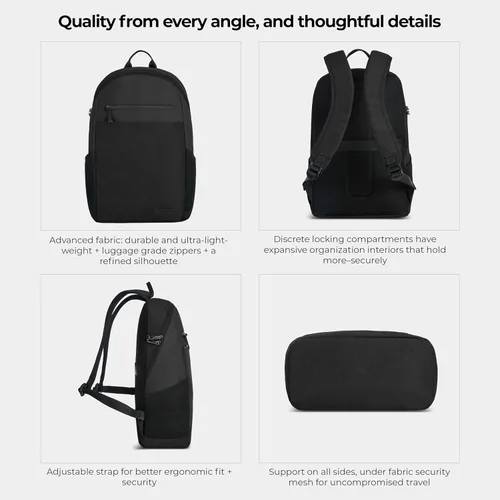 Vista 5 de Travelon Mochila antirrobo Metro con bolsa de bloqueo RFID