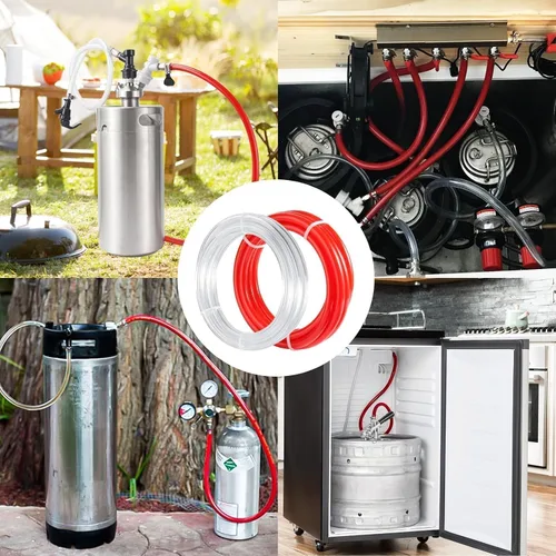 Vista 8 de Kit de líneas de gas de CO2 de cerveza Kegerator de 5 pies, ID 3/16 "Keg