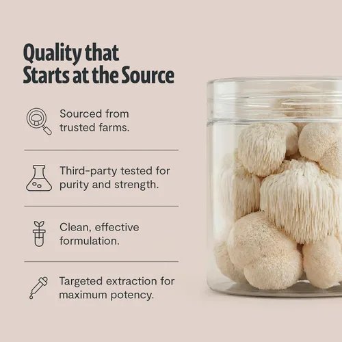 Vista 6 de FreshCap Mushrooms Suplemento de melena de leones en polvo, 14,000 mg, extracto de melena de león, suplemento de hongos para concentración