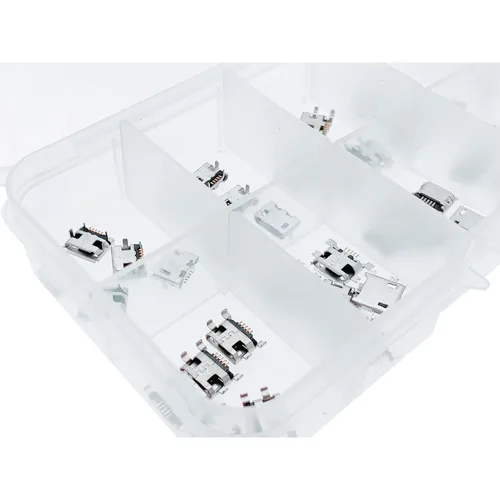 Vista 4 de 50pcs 5Pin Micro USB hembra sockets, puerto de carga reparación conector