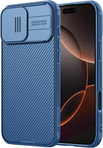 Vista 9 de Nillkin Funda para iPhone 16 con cubierta deslizante para cámara, [protección mejorada de lente de cámara] Funda protectora delgada a prueba