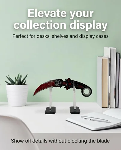 Vista 2 de Samurai Sword Holder, Knife Display Stand, Fixed Blade Knife Series, Decorative Sword Display Rack, Knife Collection Administrator, Acrylic
