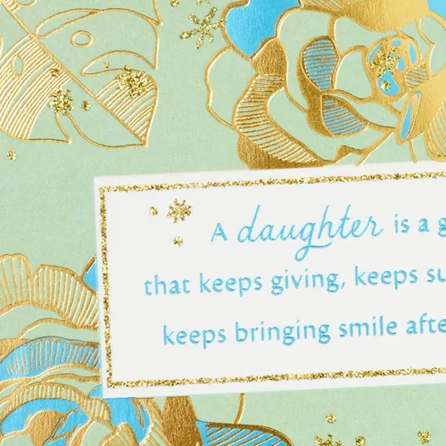 Vista 4 de Tarjeta de cumpleaños Hallmark para hija (Flores)