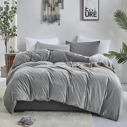 Vista 15 de Luxlovery Juego de edredón verde militar, juego de ropa de cama individual, minimalista, suave, transpirable y moderno, para todas las estaciones