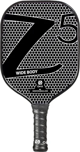Vista 18 de Onix Graphite Z5 - Paleta de pickleball de fibra de carbono con forma de cuerpo ancho, núcleo de panal y cara de grafito ONIX Paleta de pickleball