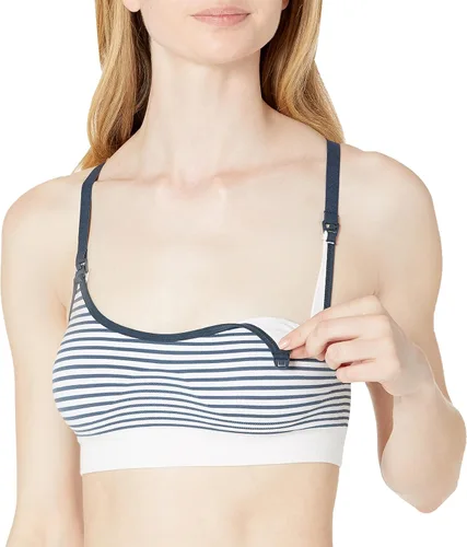 Vista 3 de Playtex Pantalón corto de maternidad inalámbrico con espalda cruzada sin costuras para mujer YYCEUS